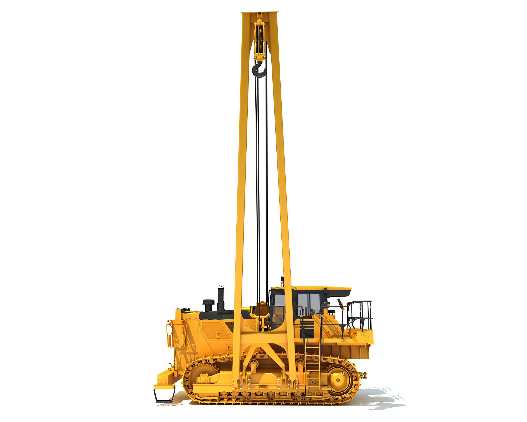 Track Dozer Pipelayer 3D model_2