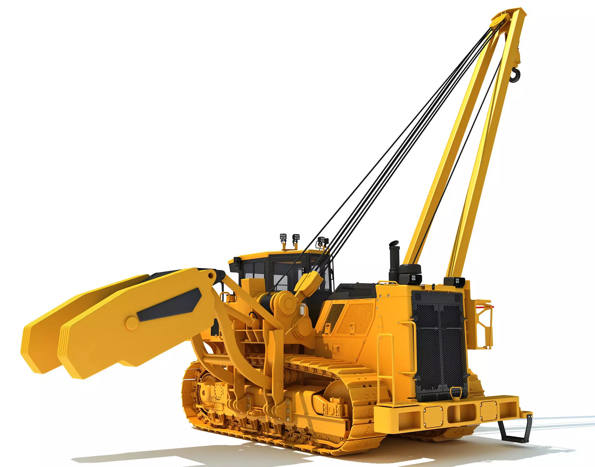 Track Dozer Pipelayer 3D model_0