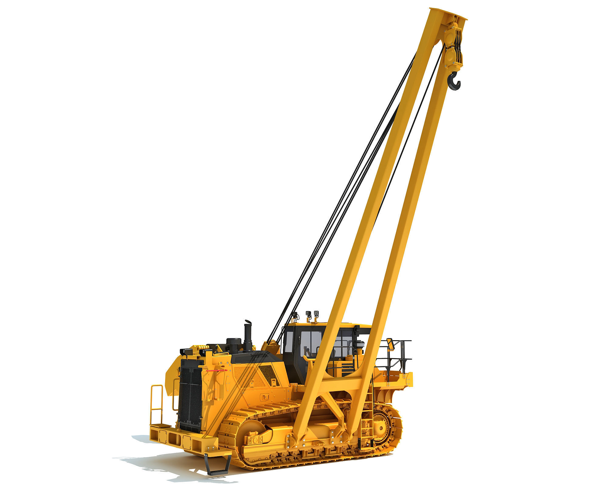 Track Dozer Pipelayer 3D model_3