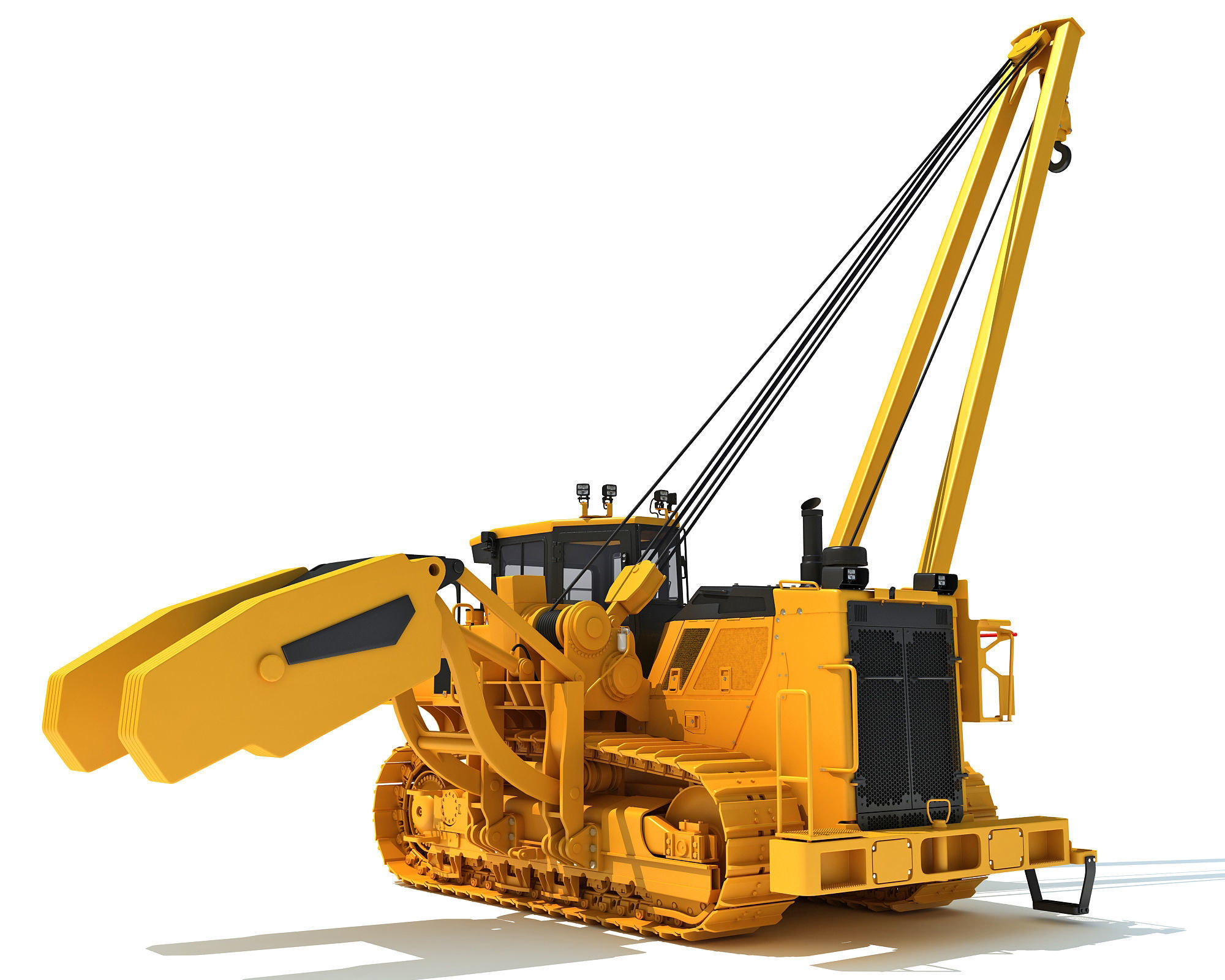 Track Dozer Pipelayer 3D model_9