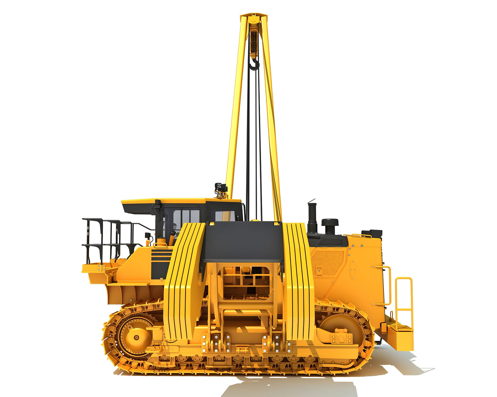 Track Dozer Pipelayer 3D model_7