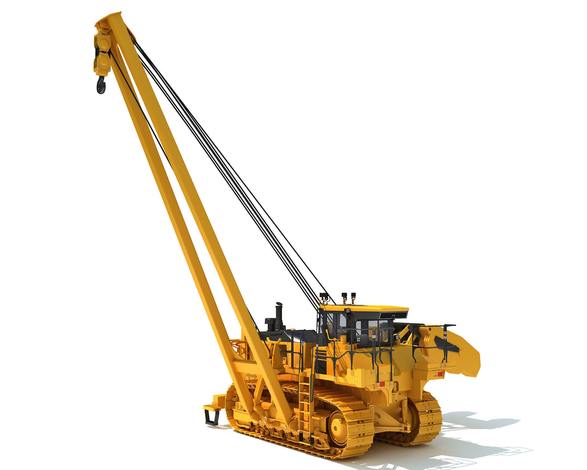 Track Dozer Pipelayer 3D model_1