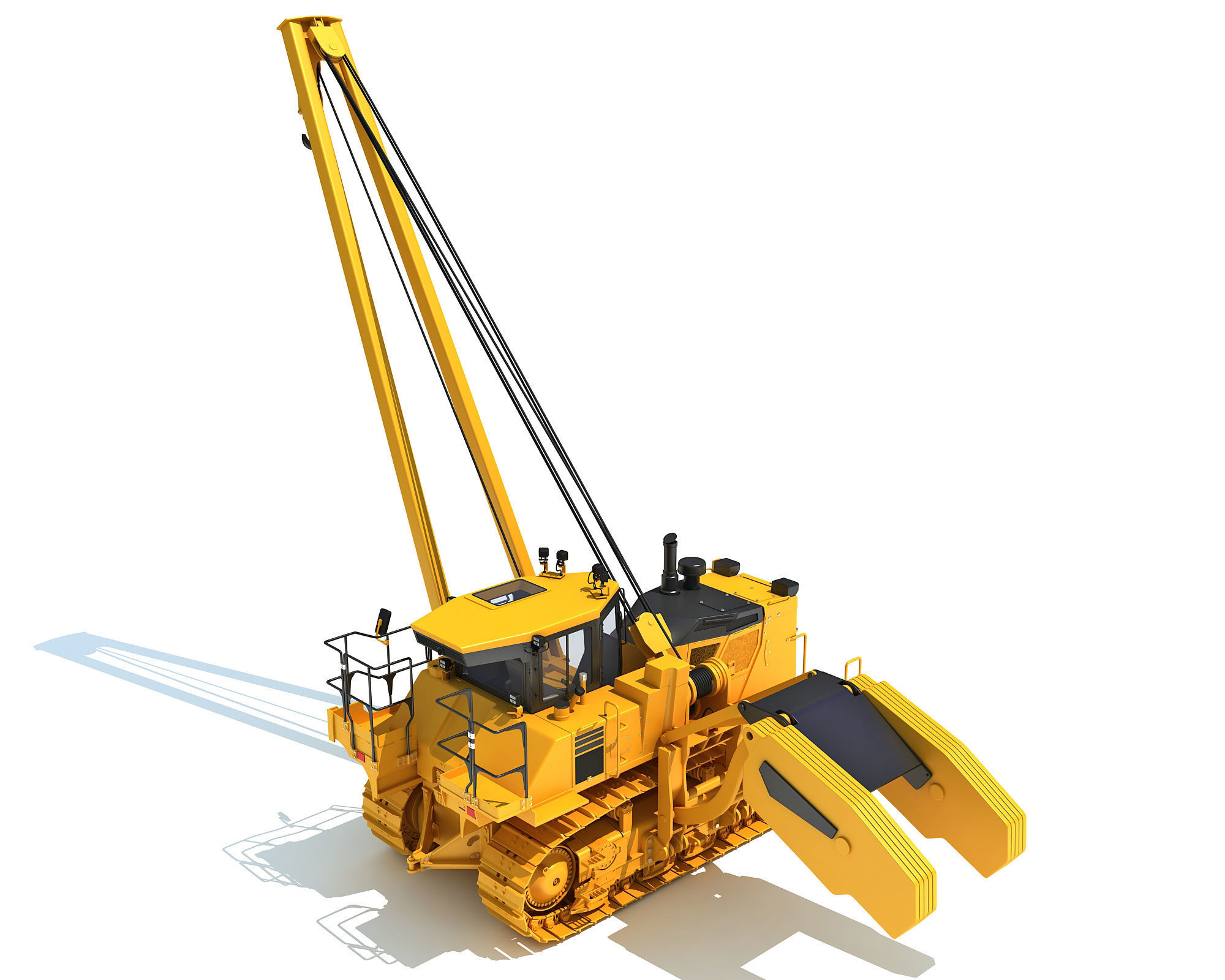 Track Dozer Pipelayer 3D model_11