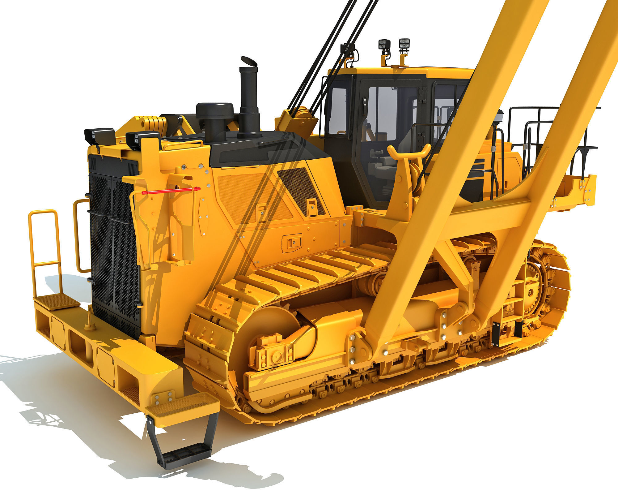 Track Dozer Pipelayer 3D model_15