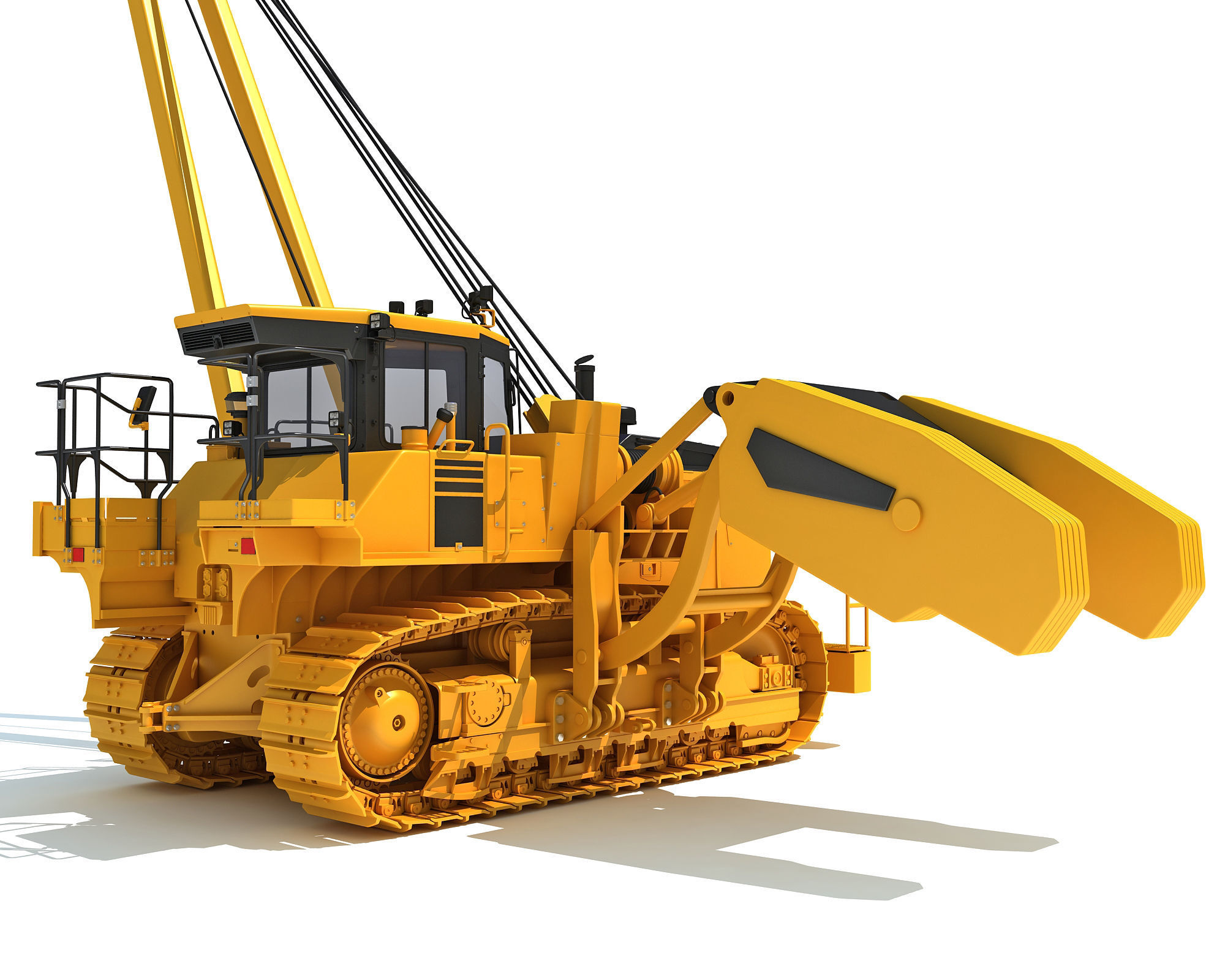 Track Dozer Pipelayer 3D model_13