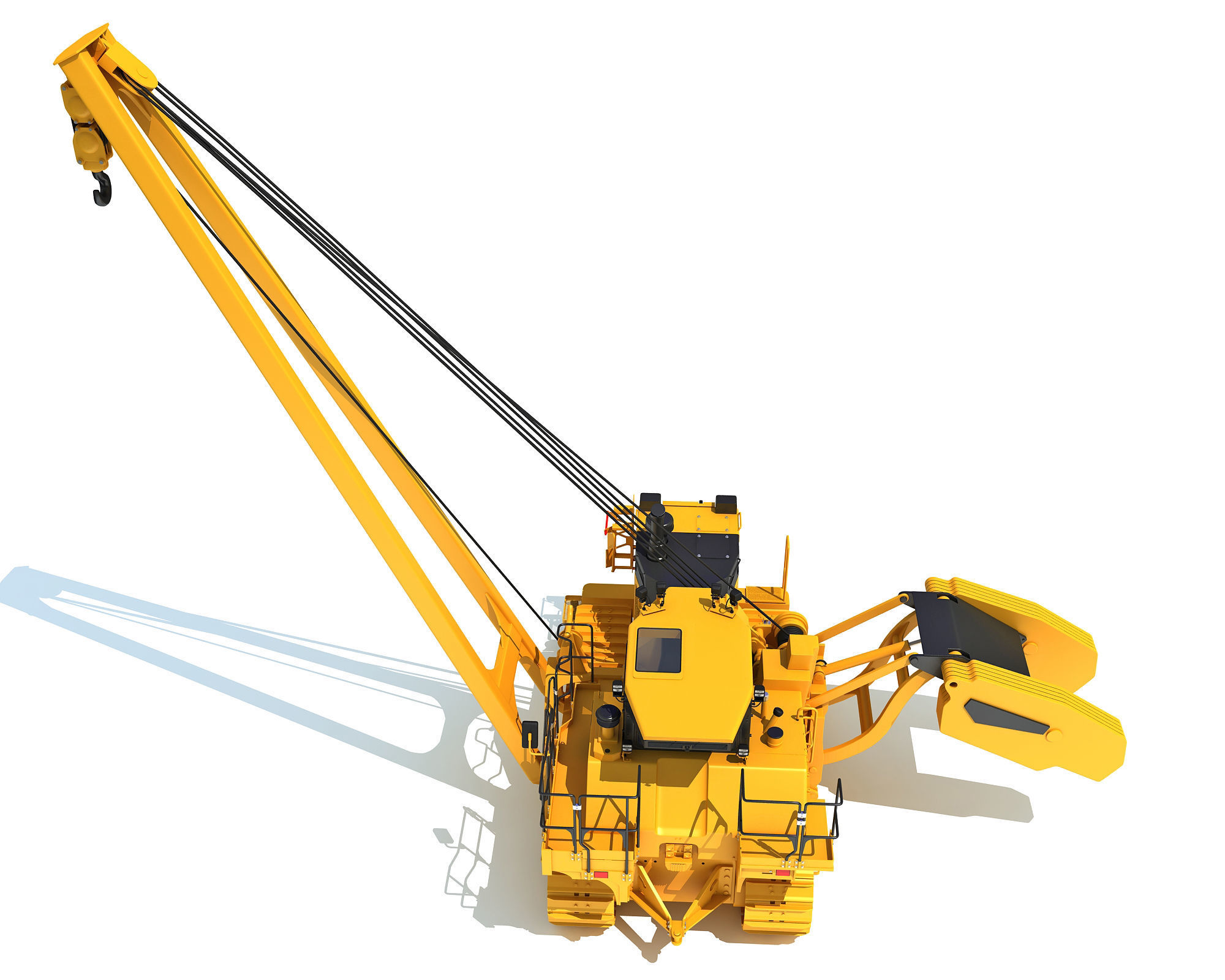 Track Dozer Pipelayer 3D model_12