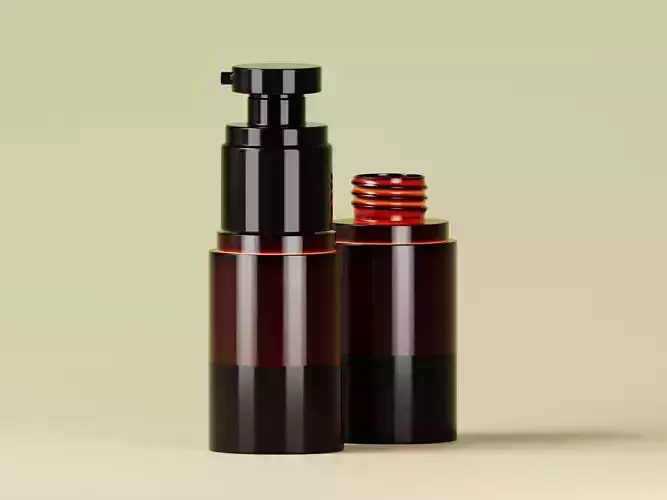 Airless Chocolate Pump Bottle 3D Model