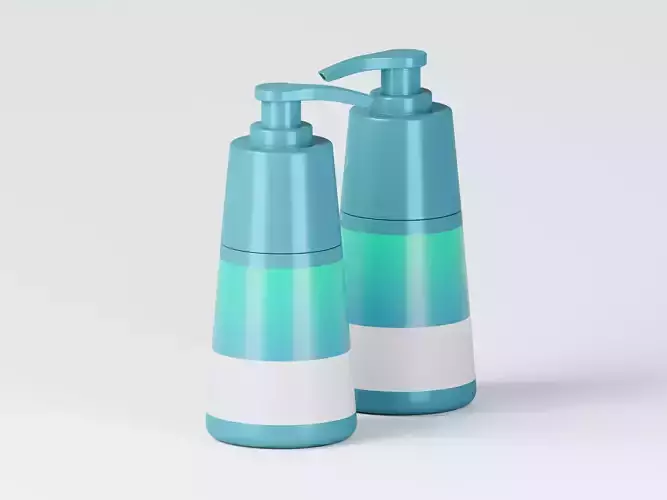 Cosmetic Pump Bottle 3D Model