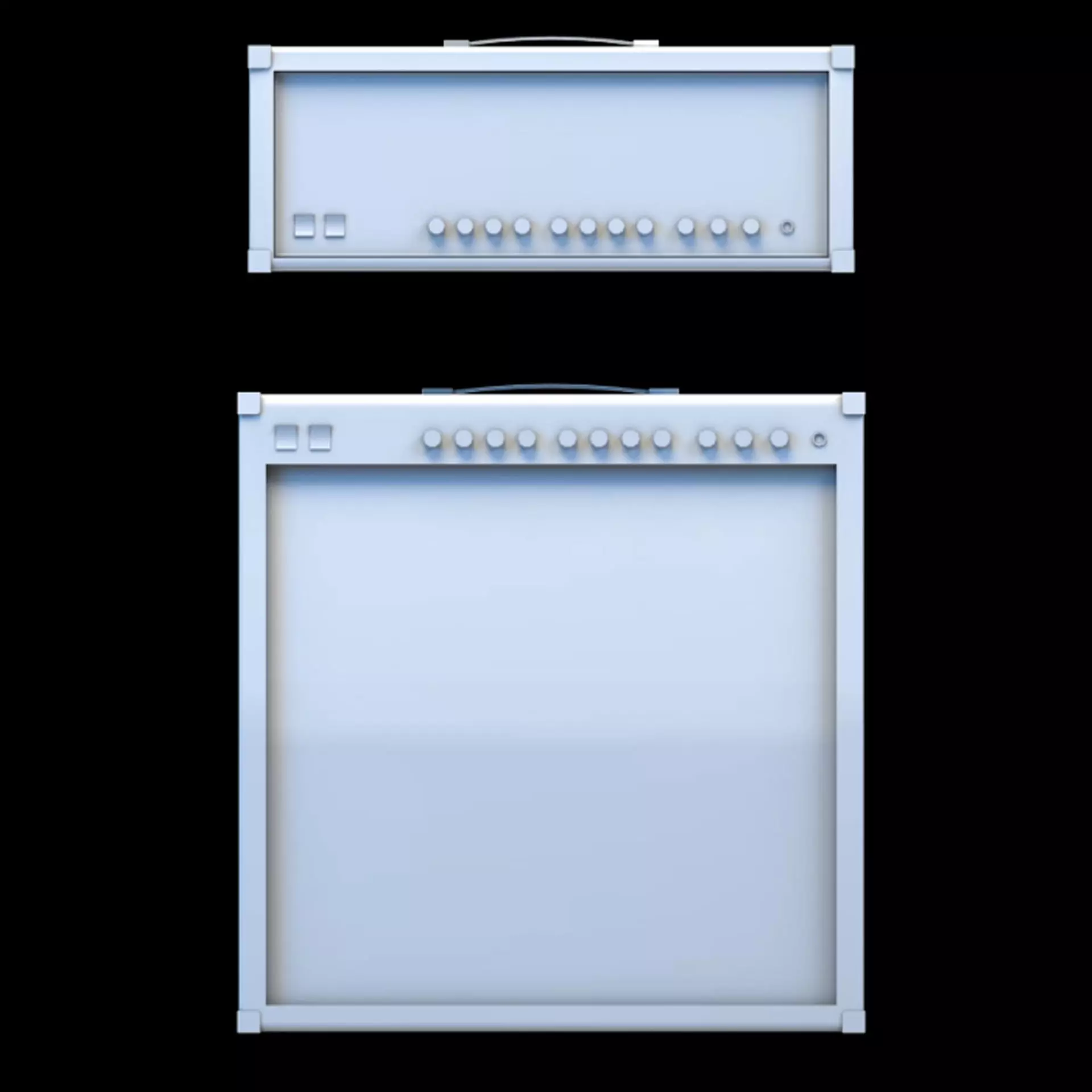 Low poly amps  Low-poly 3D model_0