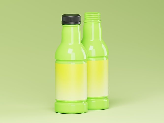 Liquid Product or Juice Bottle 3D Model Low-poly 3D model