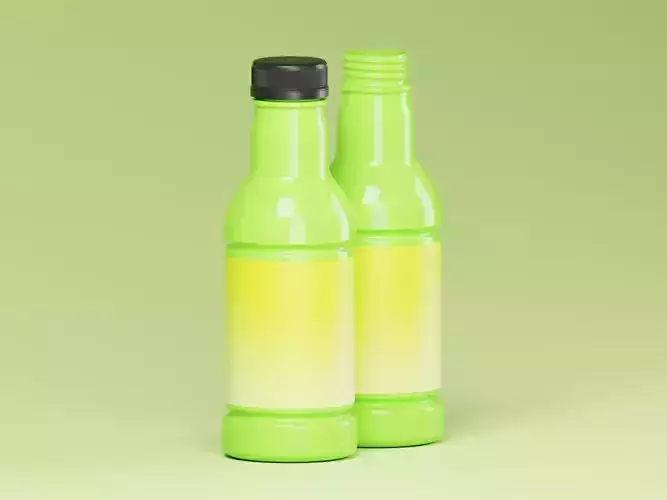 Liquid Product or Juice Bottle 3D Model