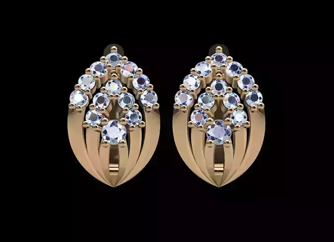 Women Earrings 37 3D print model