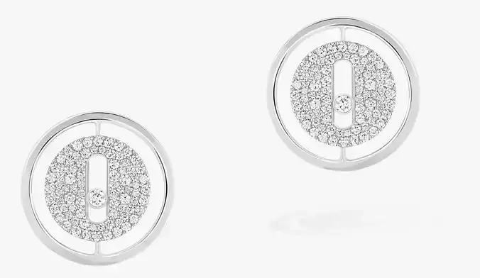 LUCKY MOVE DIAMOND PAVE STUD
