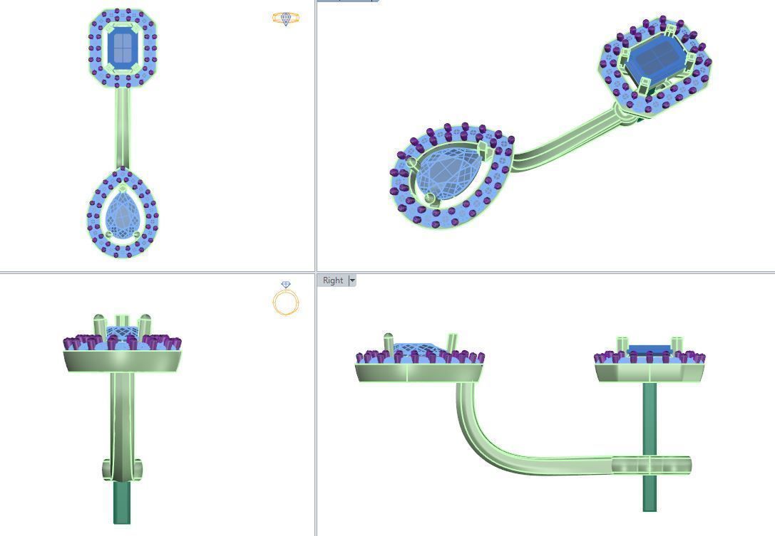 MY TWIN TOI and MOI messika earring 3D print model_1