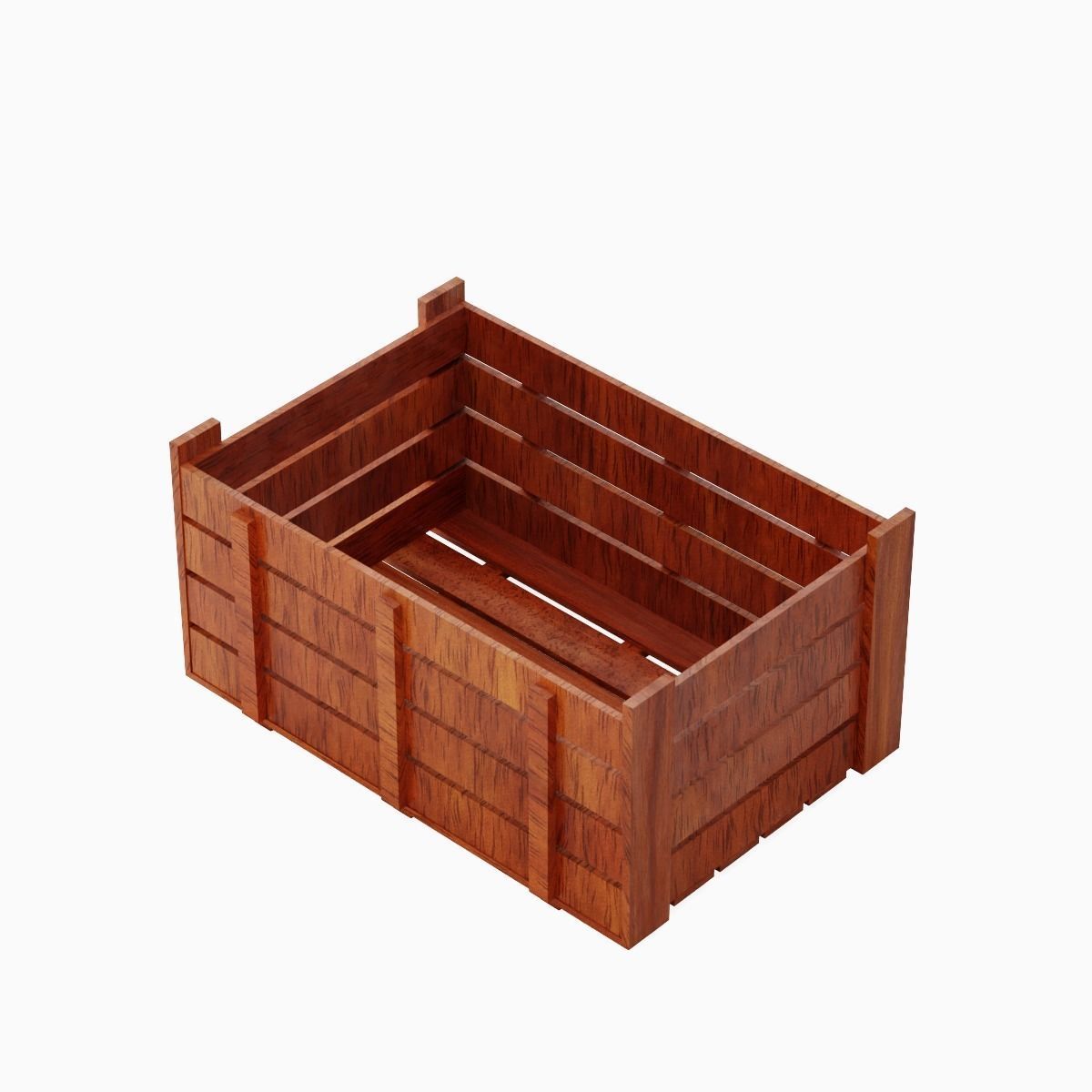 Wooden Crate 05 Low-poly 3D model_8