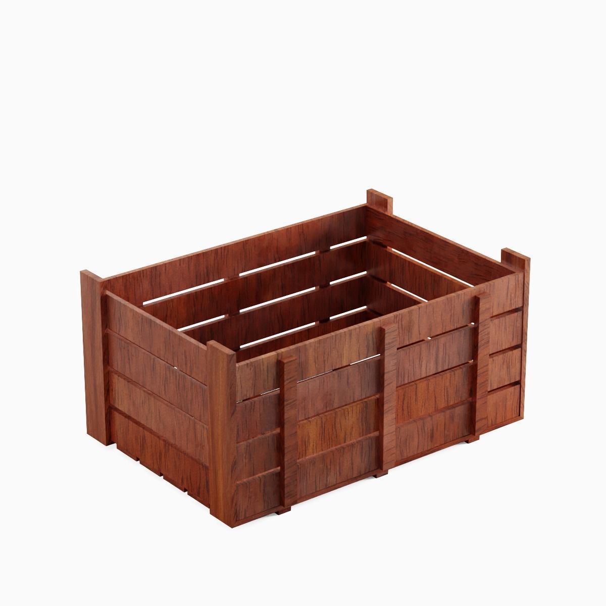 Wooden Crate 05 Low-poly 3D model_5