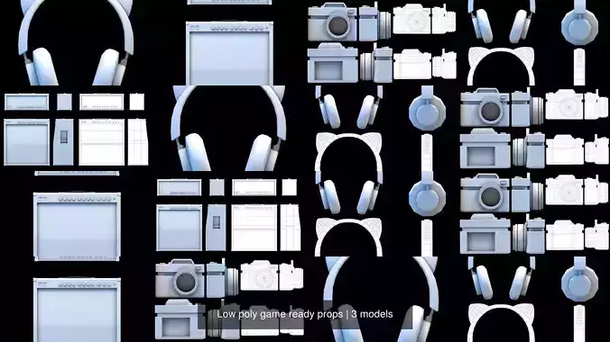 Low poly game ready props