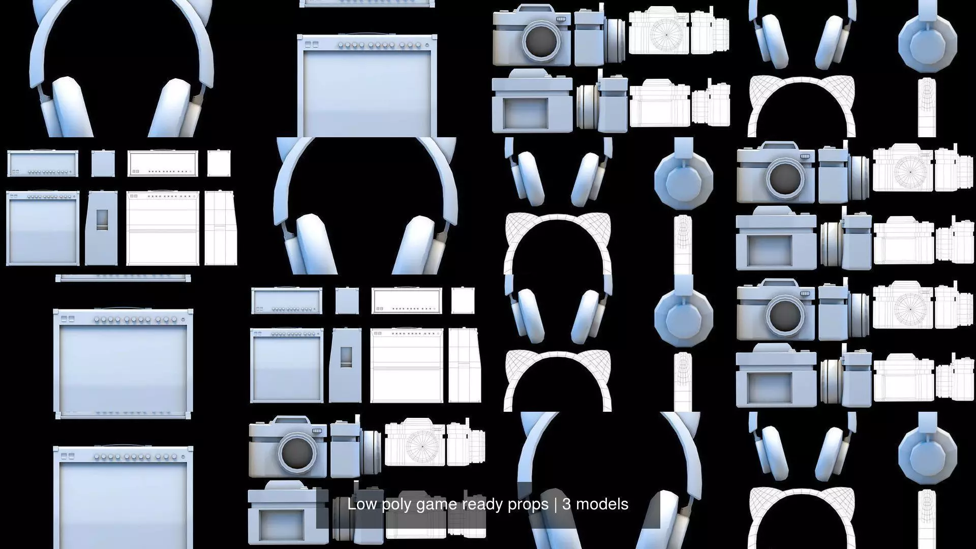 Low poly game ready props 3D Model Collection_1