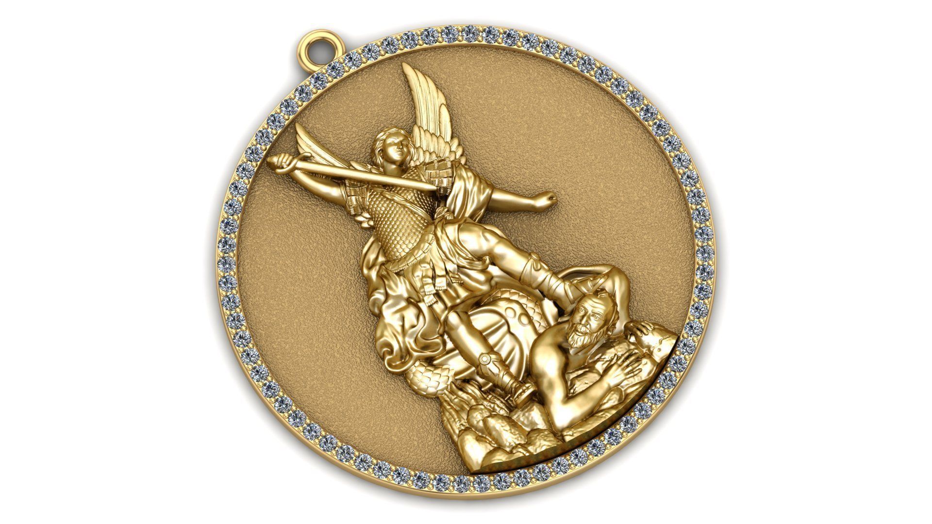 St archangel Michael Pendant  3D print model_1