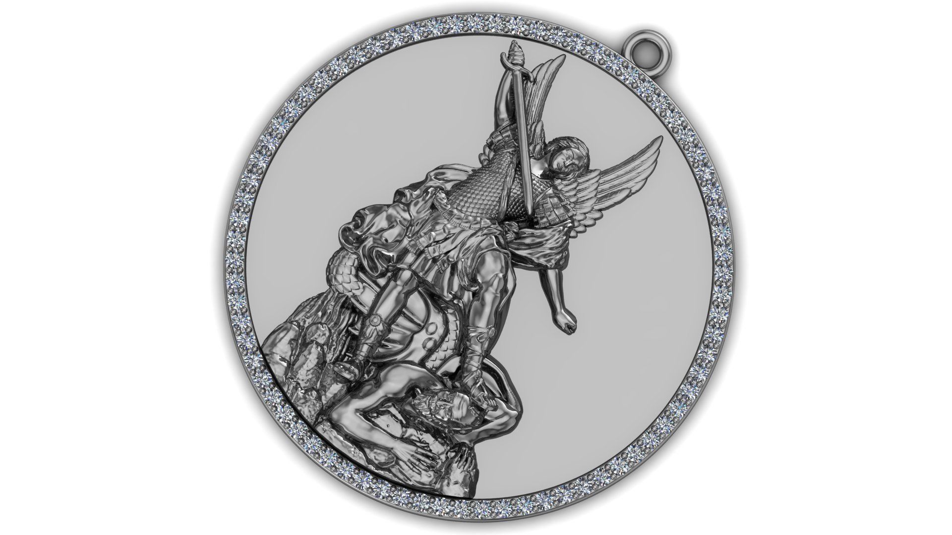 St archangel Michael Pendant  3D print model_2