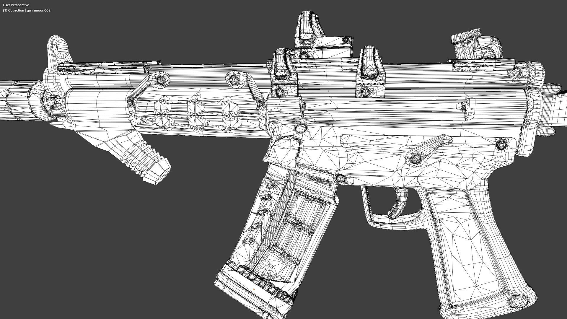 mp5 gun model  3D model_11