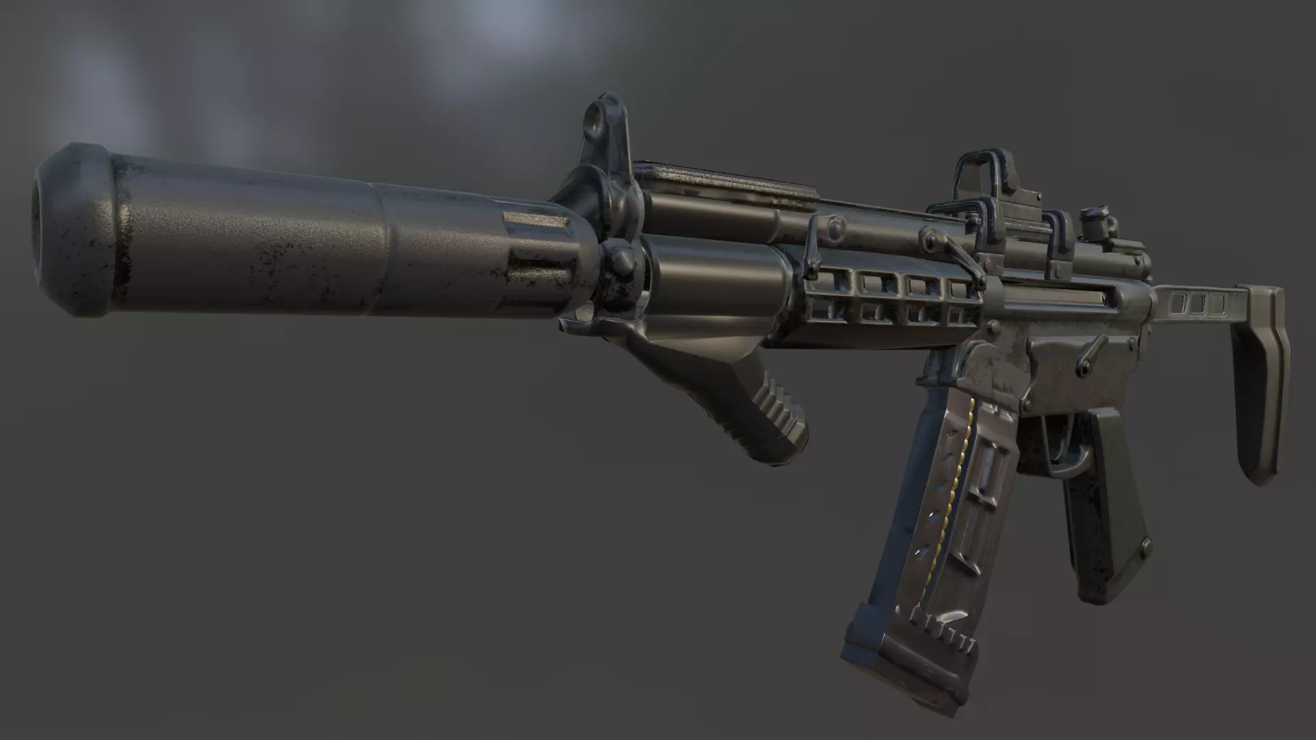 mp5 gun model  3D model_0
