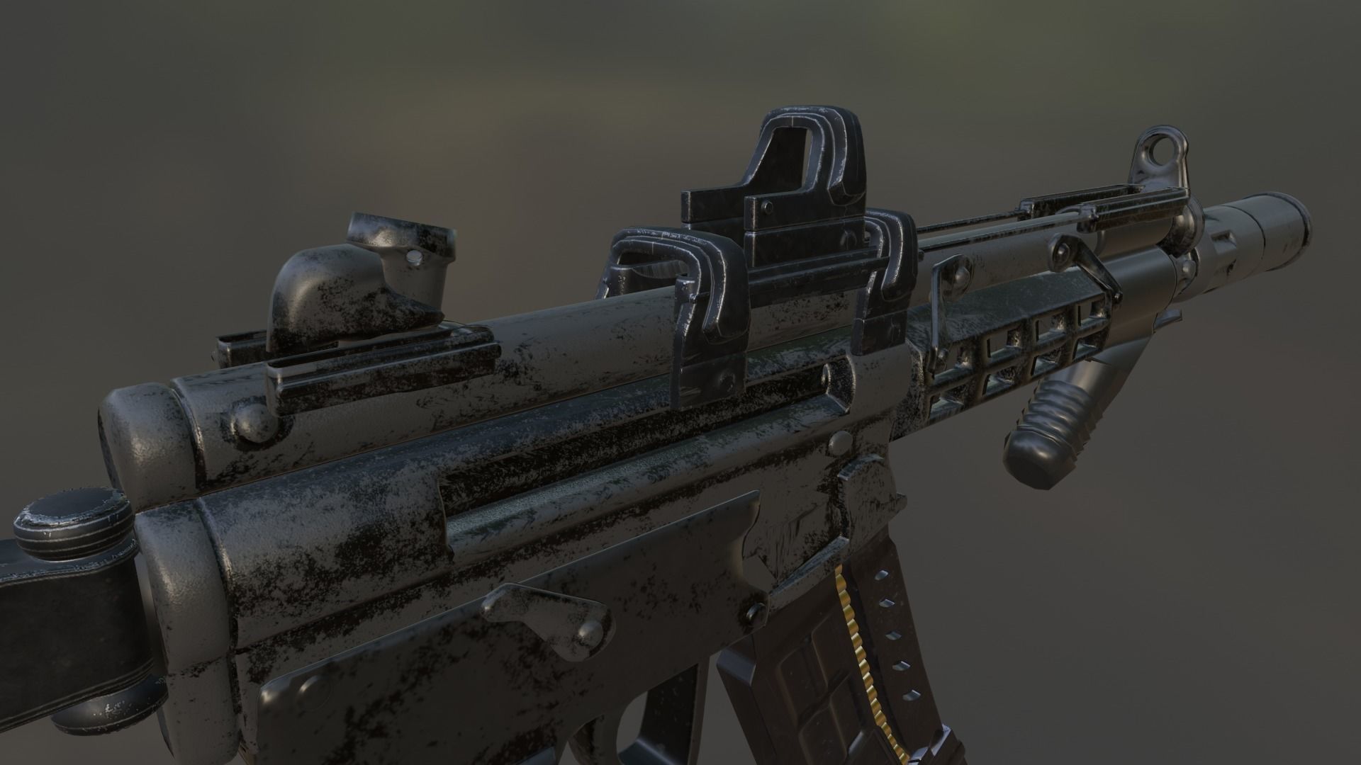 mp5 gun model  3D model_5