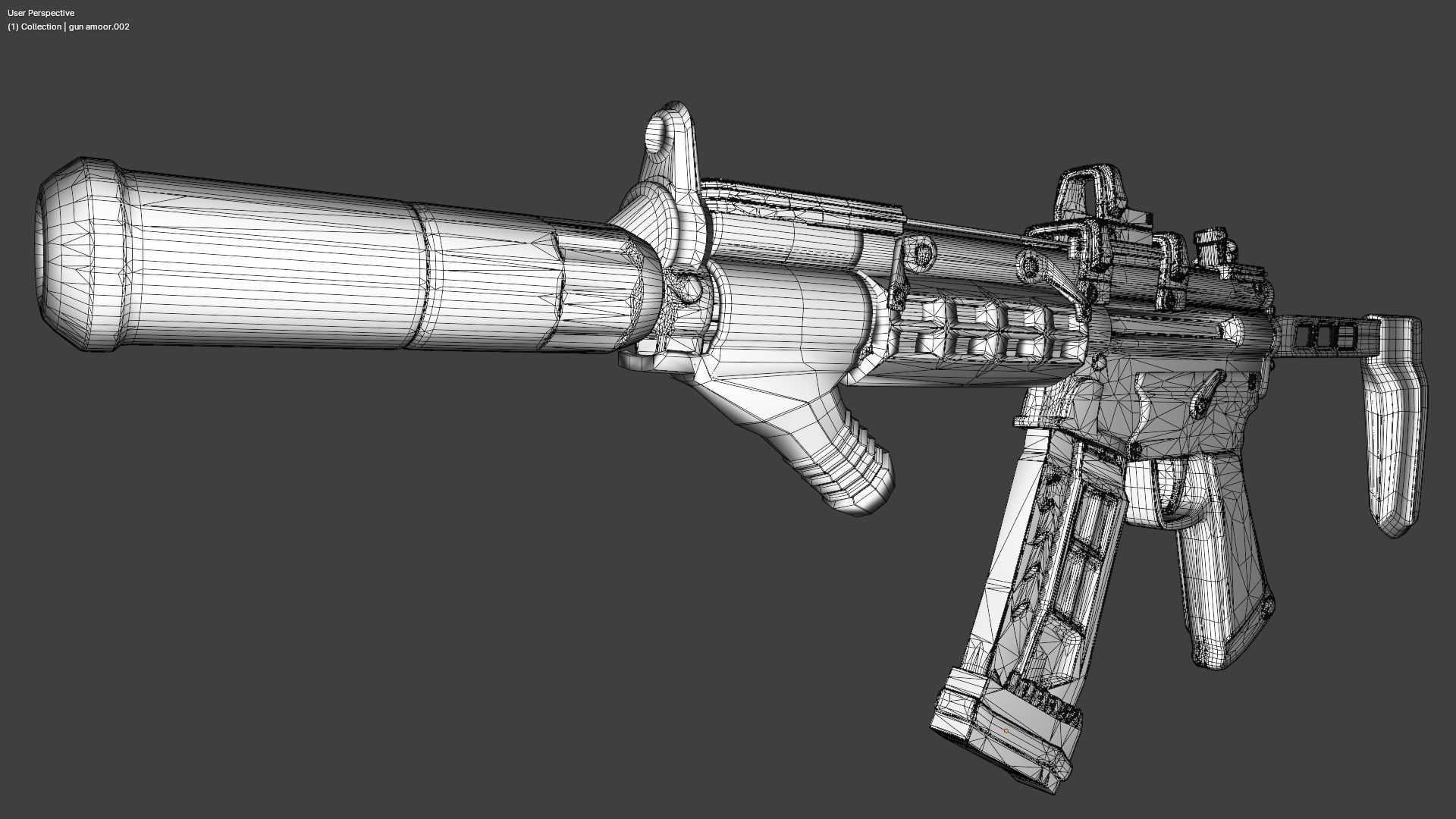 mp5 gun model  3D model_13