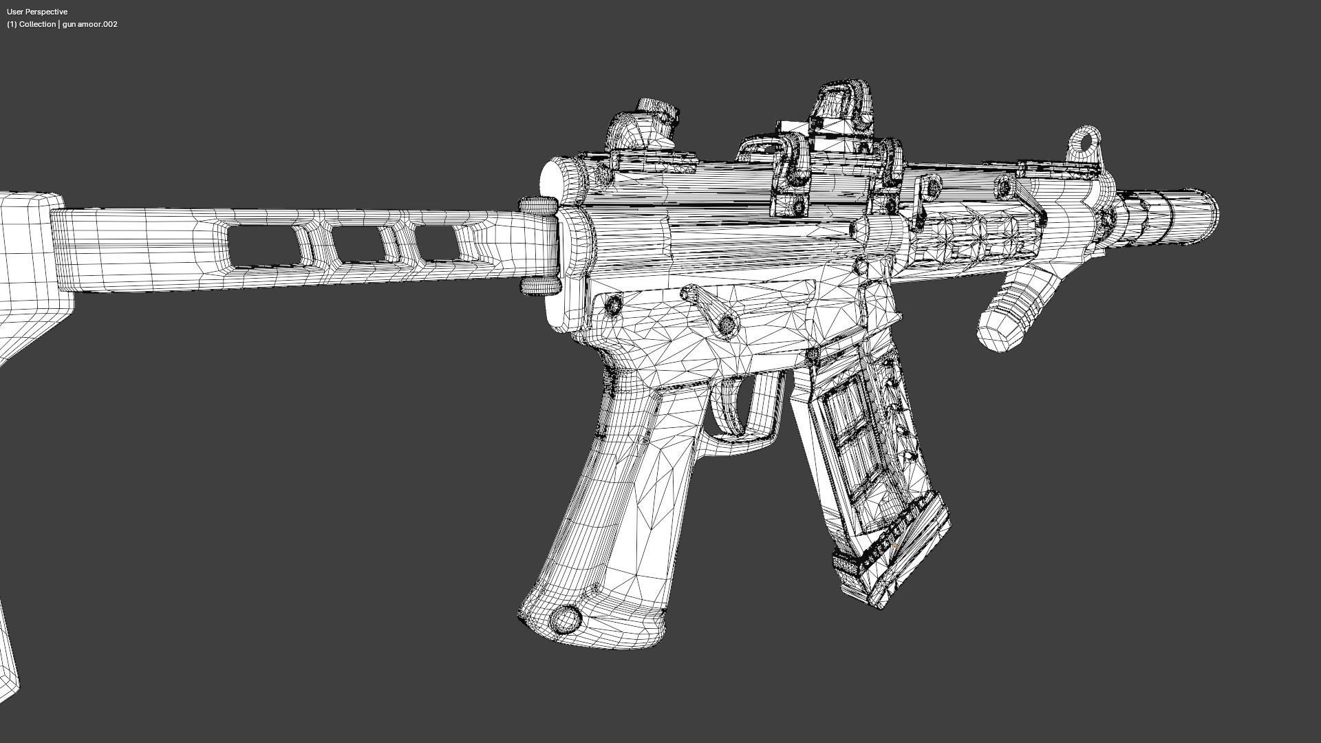 mp5 gun model  3D model_14