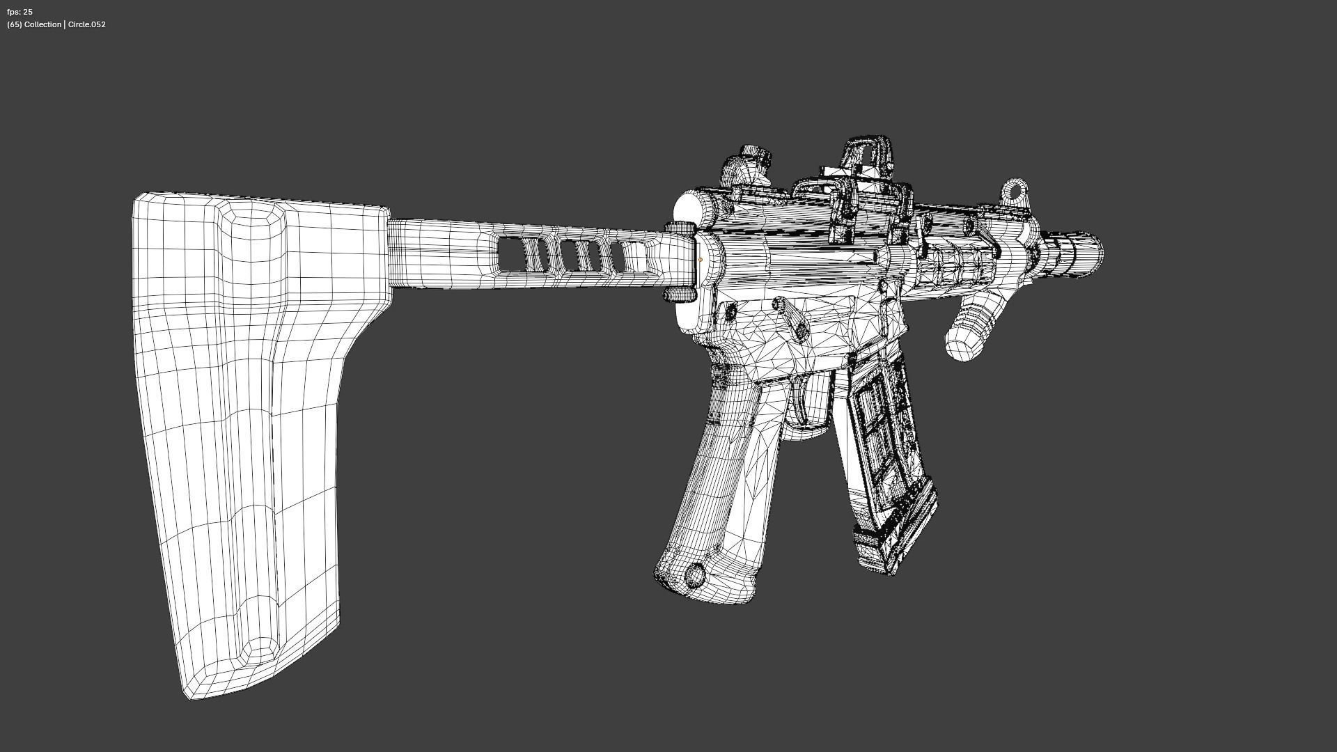 mp5 gun model  3D model_10