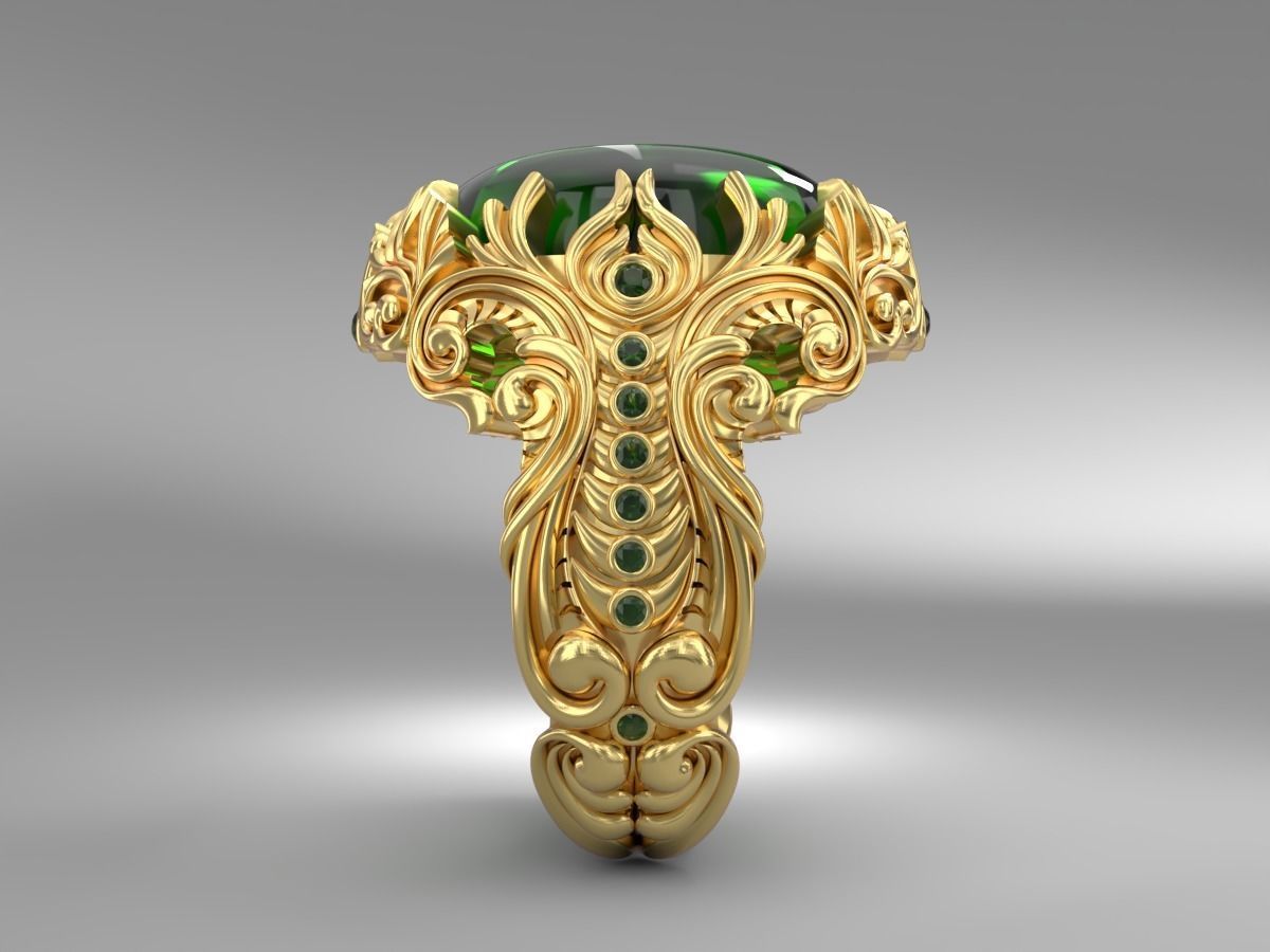 usa Dragon Ring 3D print model_2