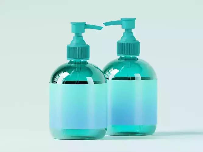 Cosmetic Pump Bottle 3D Model