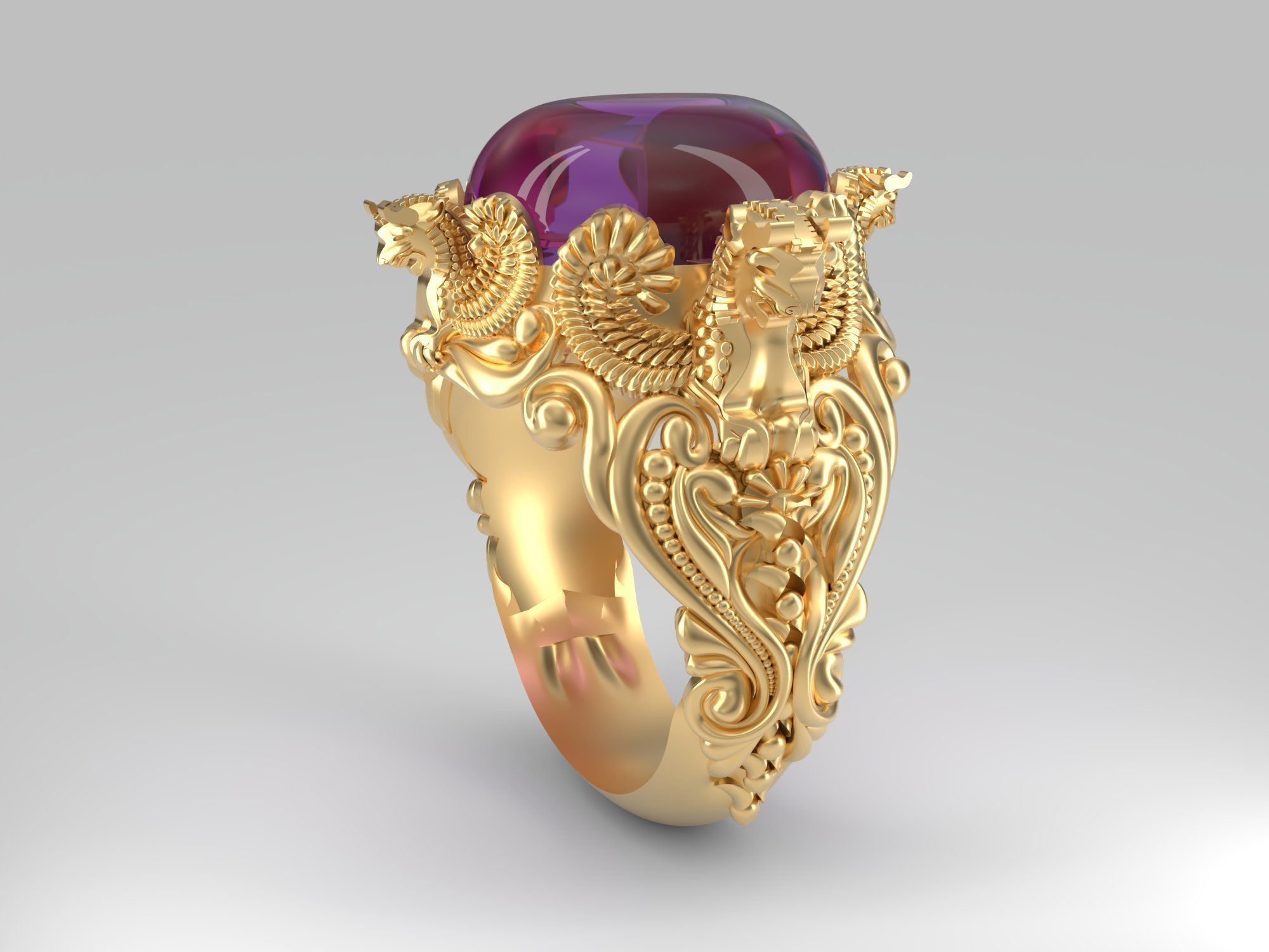 jewelry man ring 3D print model_3