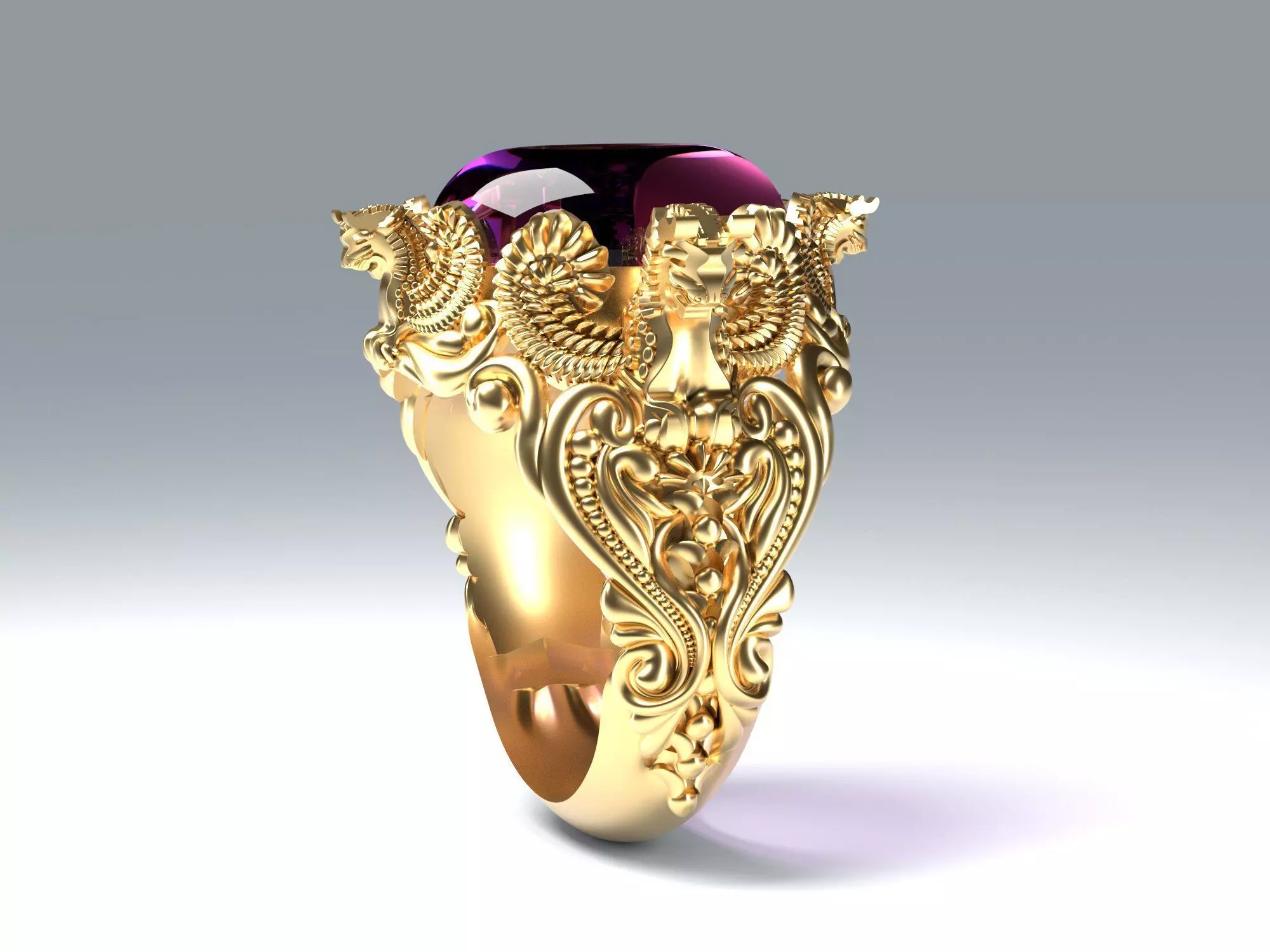 jewelry man ring 3D print model_0
