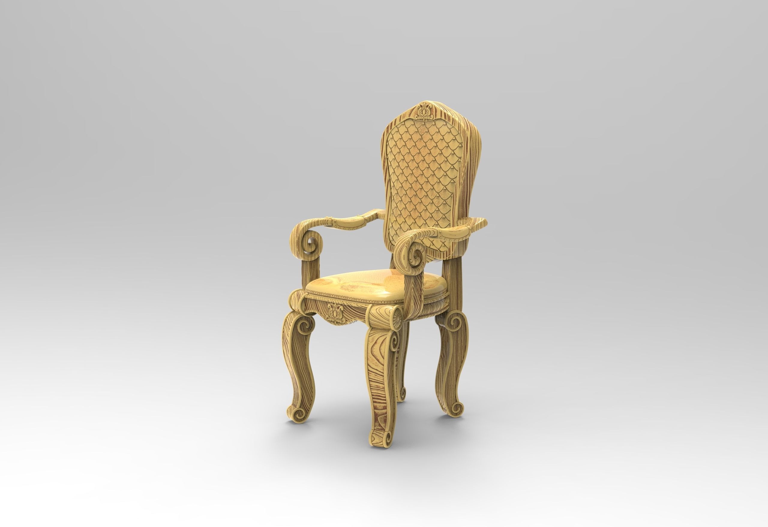 Victorian Chair 3D print model_2