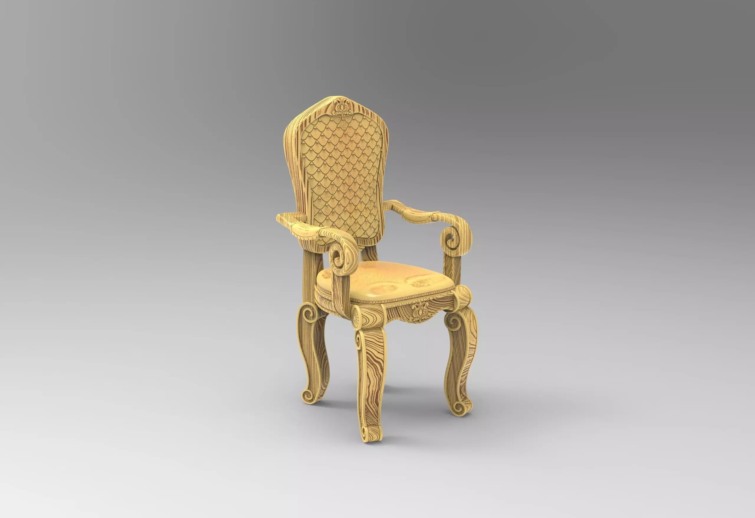 Victorian Chair 3D print model_0