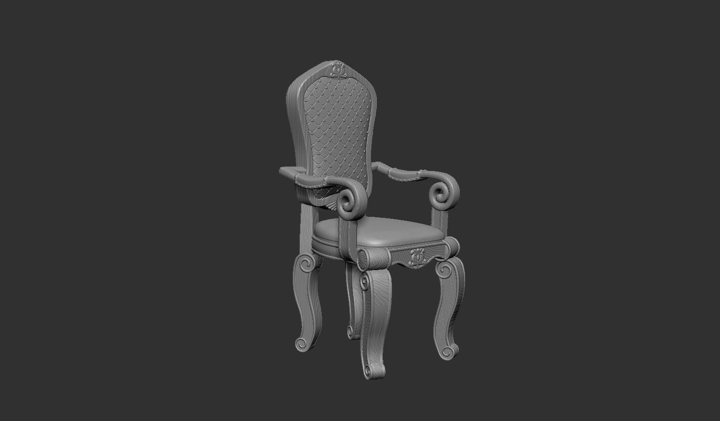 Victorian Chair 3D print model_7