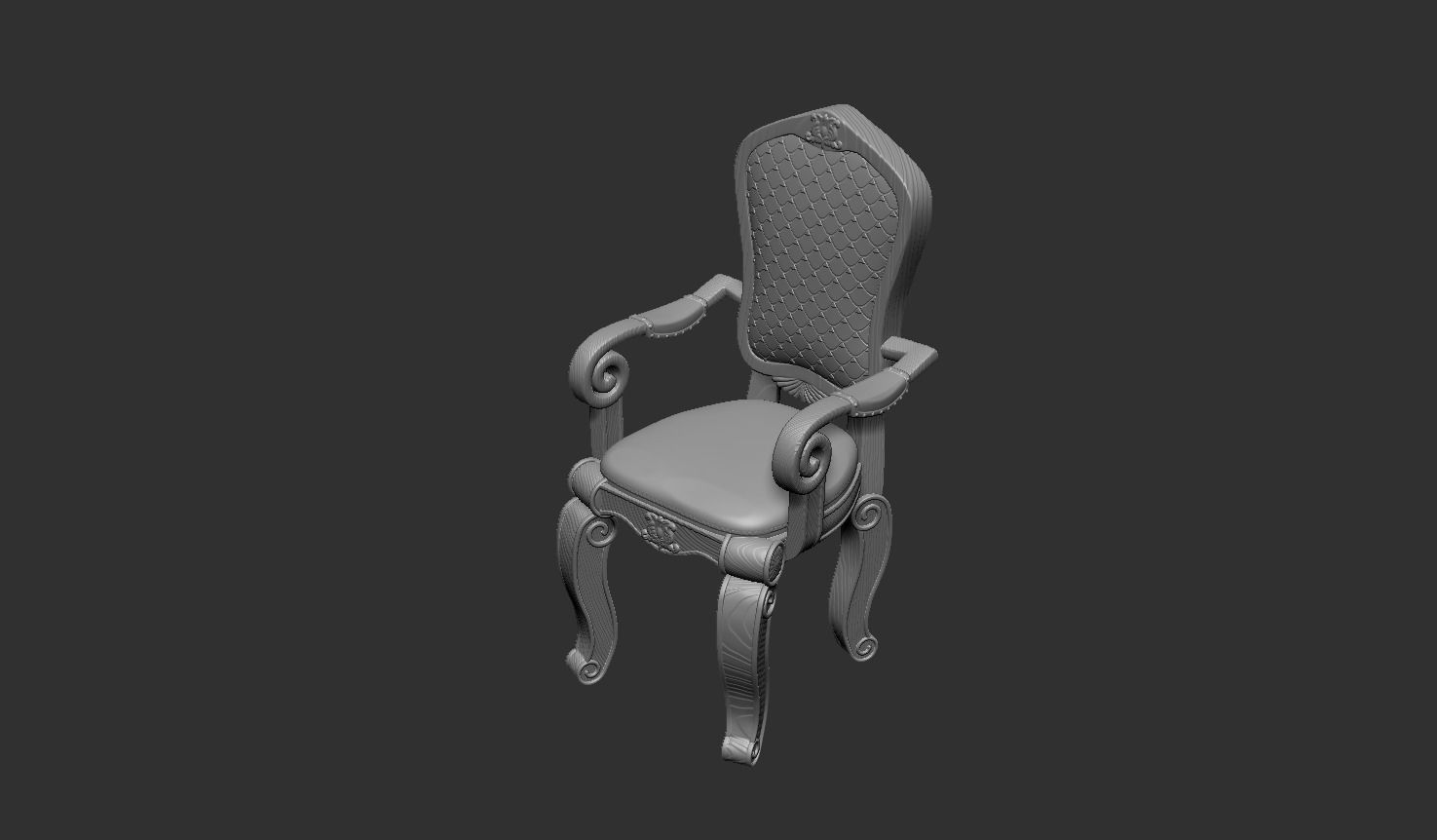 Victorian Chair 3D print model_8