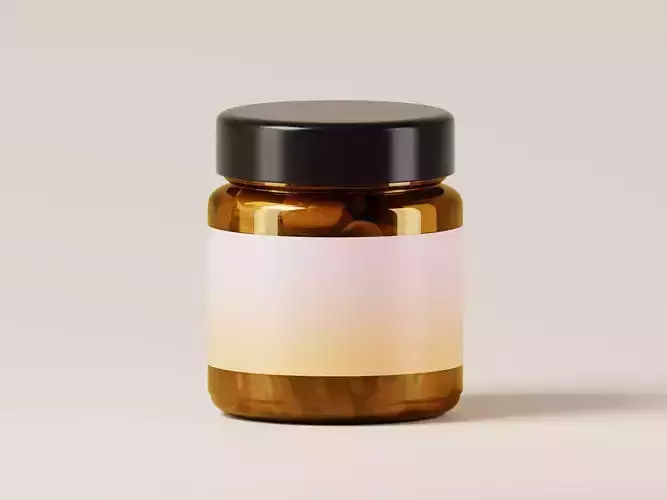 Amber Medicine Jar 3D Model