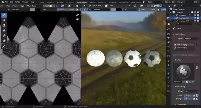 Low Poly Soccer Balls Pack - Blender Model