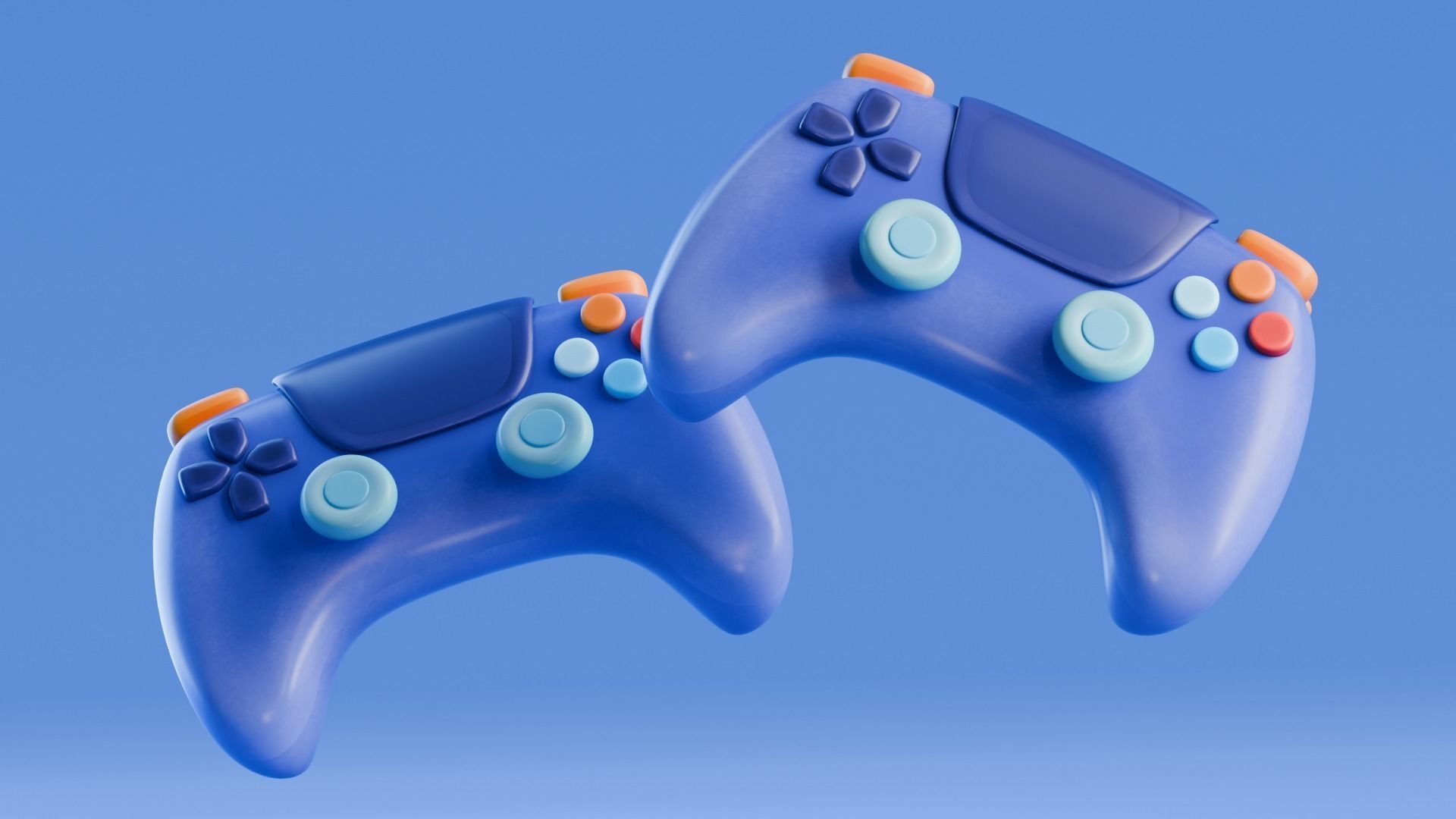 Low poly - Stylized Game Items - Joystick Low-poly 3D model_3