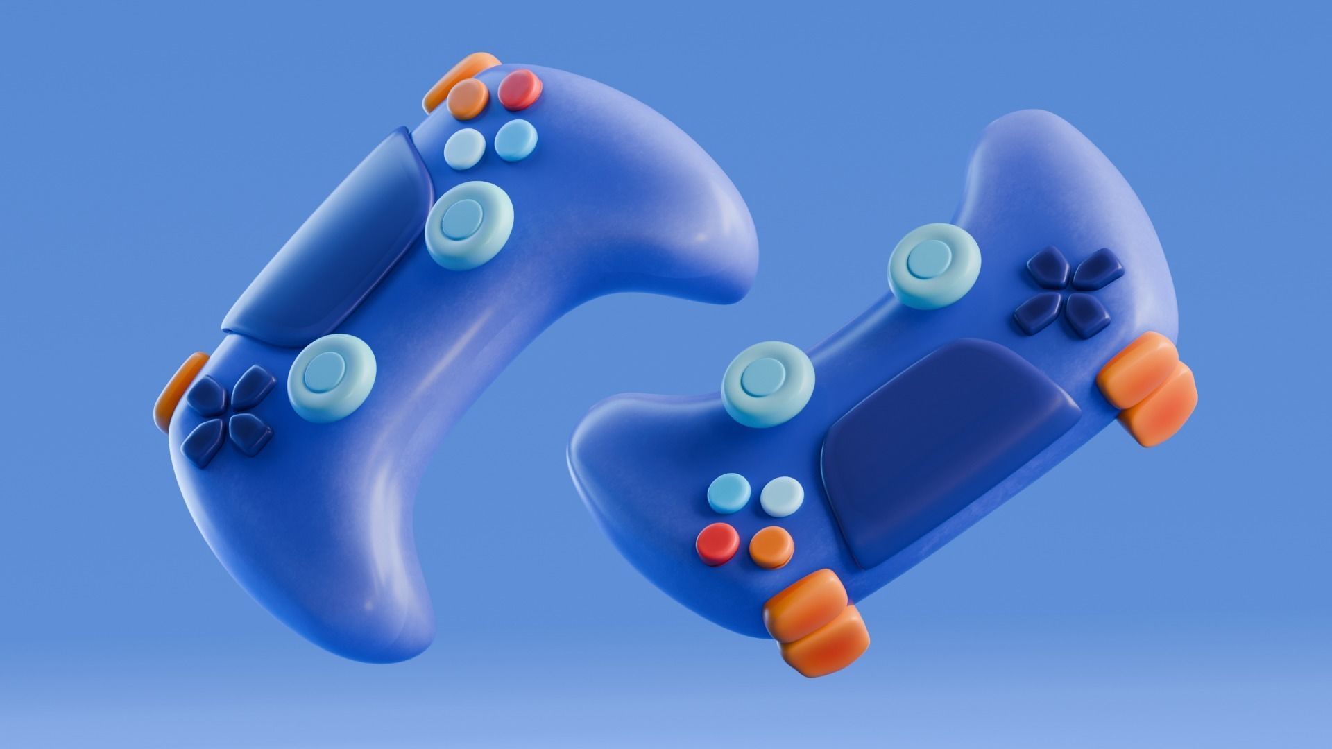 Low poly - Stylized Game Items - Joystick Low-poly 3D model_2