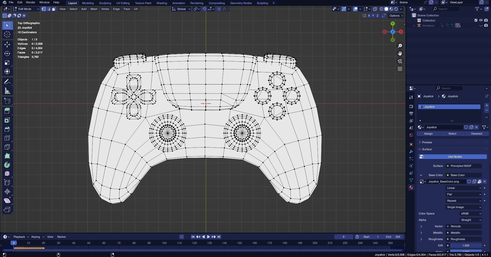 Low poly - Stylized Game Items - Joystick Low-poly 3D model_5