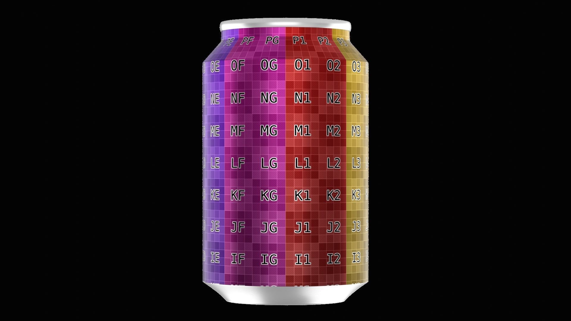 330 ml Standard Beverage Can - Matte and Glossy materials Low-poly 3D model_15