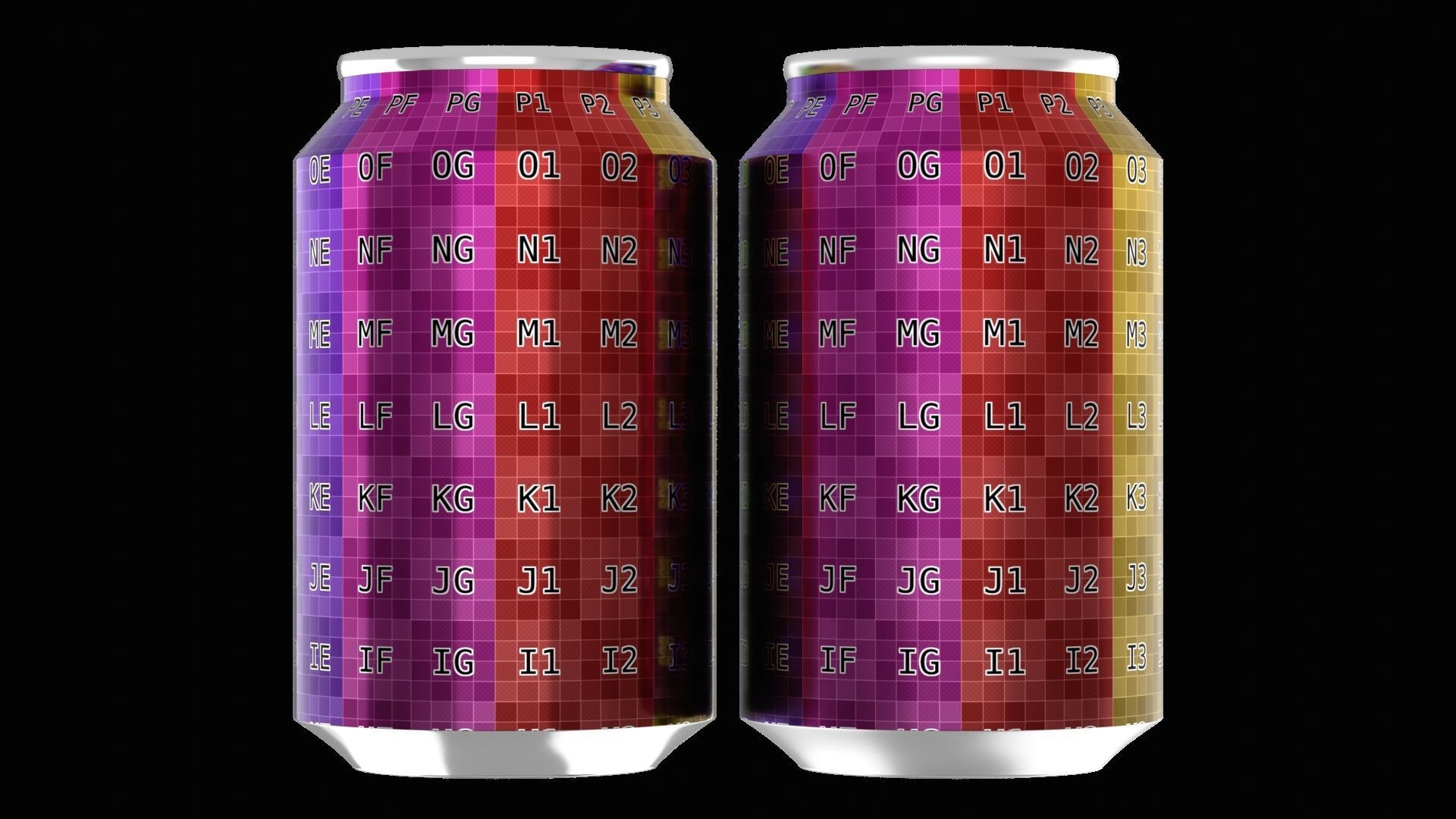 330 ml Standard Beverage Can - Matte and Glossy materials Low-poly 3D model_2