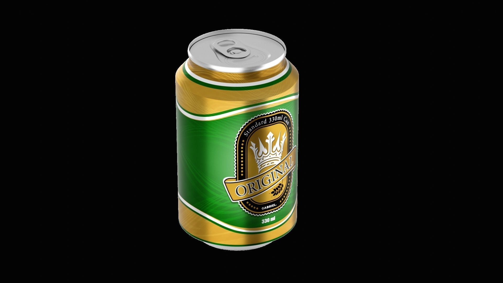 330 ml Standard Beverage Can - Matte and Glossy materials Low-poly 3D model_19