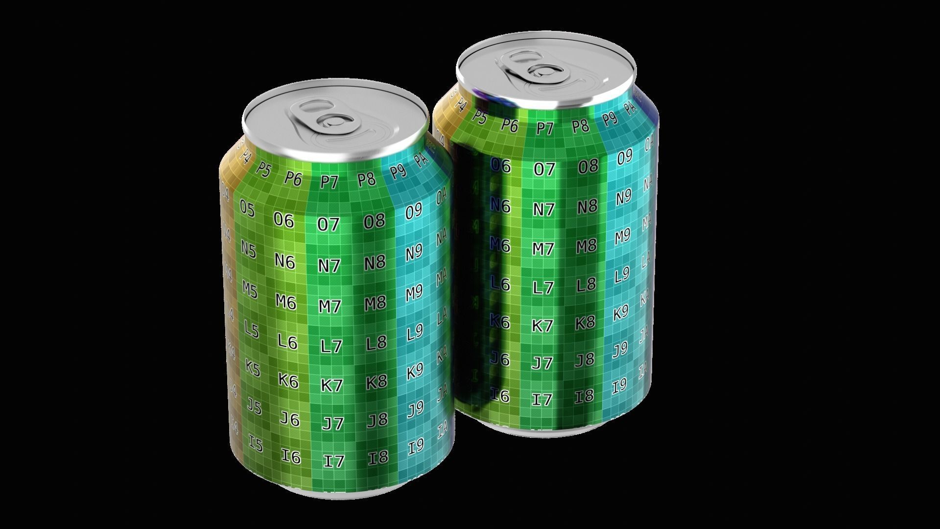330 ml Standard Beverage Can - Matte and Glossy materials Low-poly 3D model_10