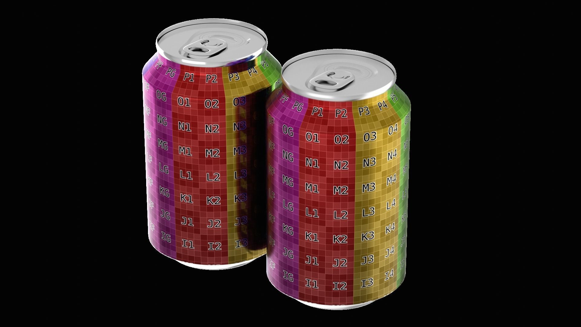 330 ml Standard Beverage Can - Matte and Glossy materials Low-poly 3D model_12
