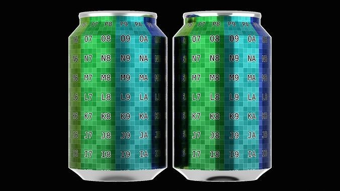 330 ml Standard Beverage Can - Matte and Glossy materials Low-poly 3D model 4