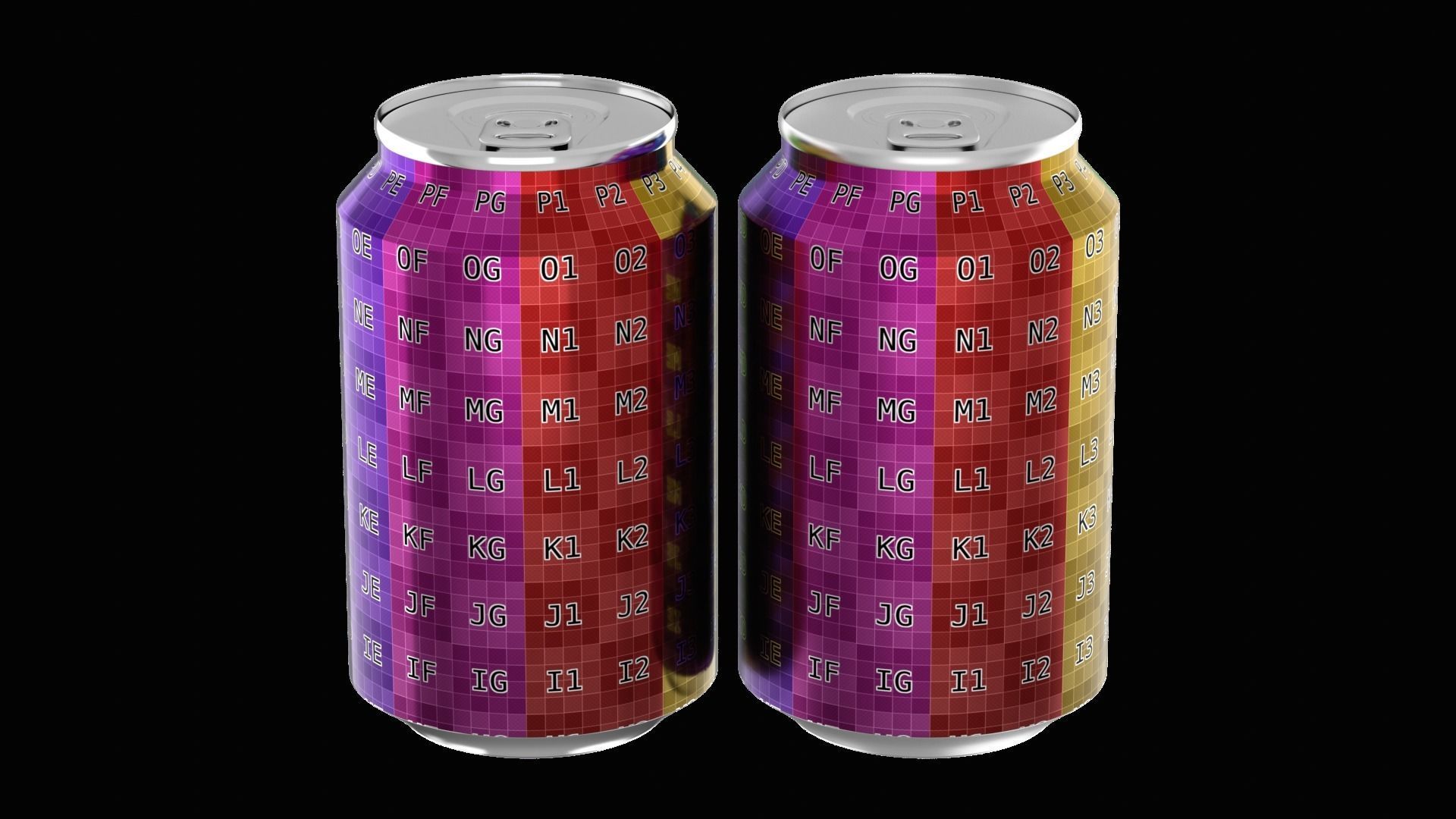 330 ml Standard Beverage Can - Matte and Glossy materials Low-poly 3D model_6